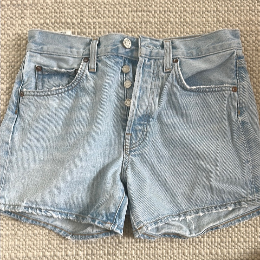 Agolde Blue Jean Shorts High-Waisted Vintage Style
